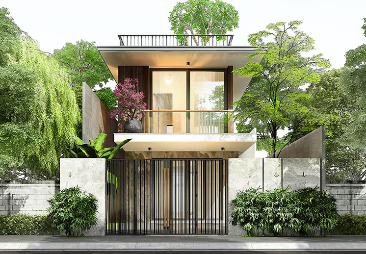 Kiến trúc nhà sang với không gian xanh là nguồn cảm hứng cho cả gia đình